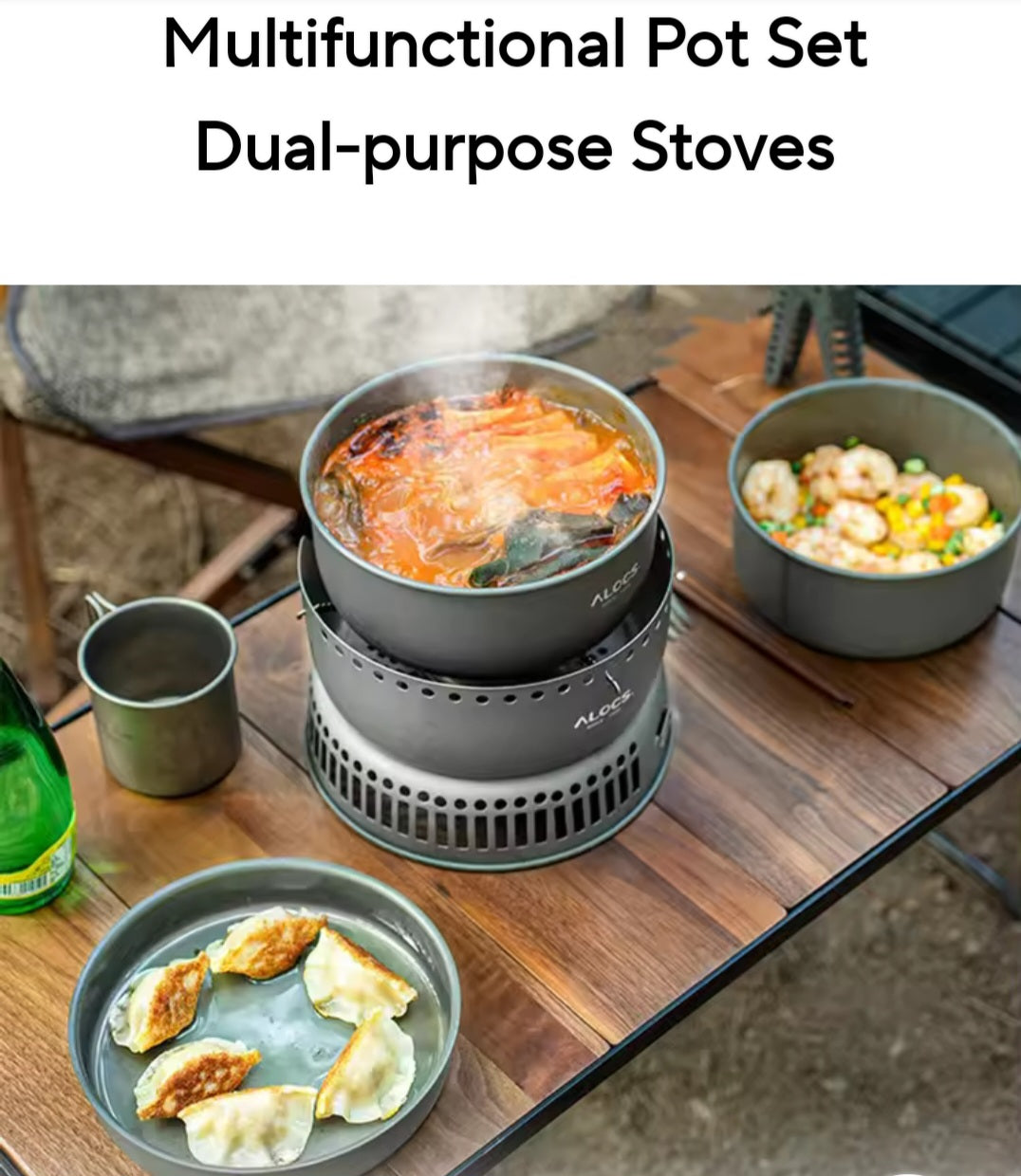 Multifuel Cook Set.                   Gas and Methylated Spirits. Alocs CW-C05