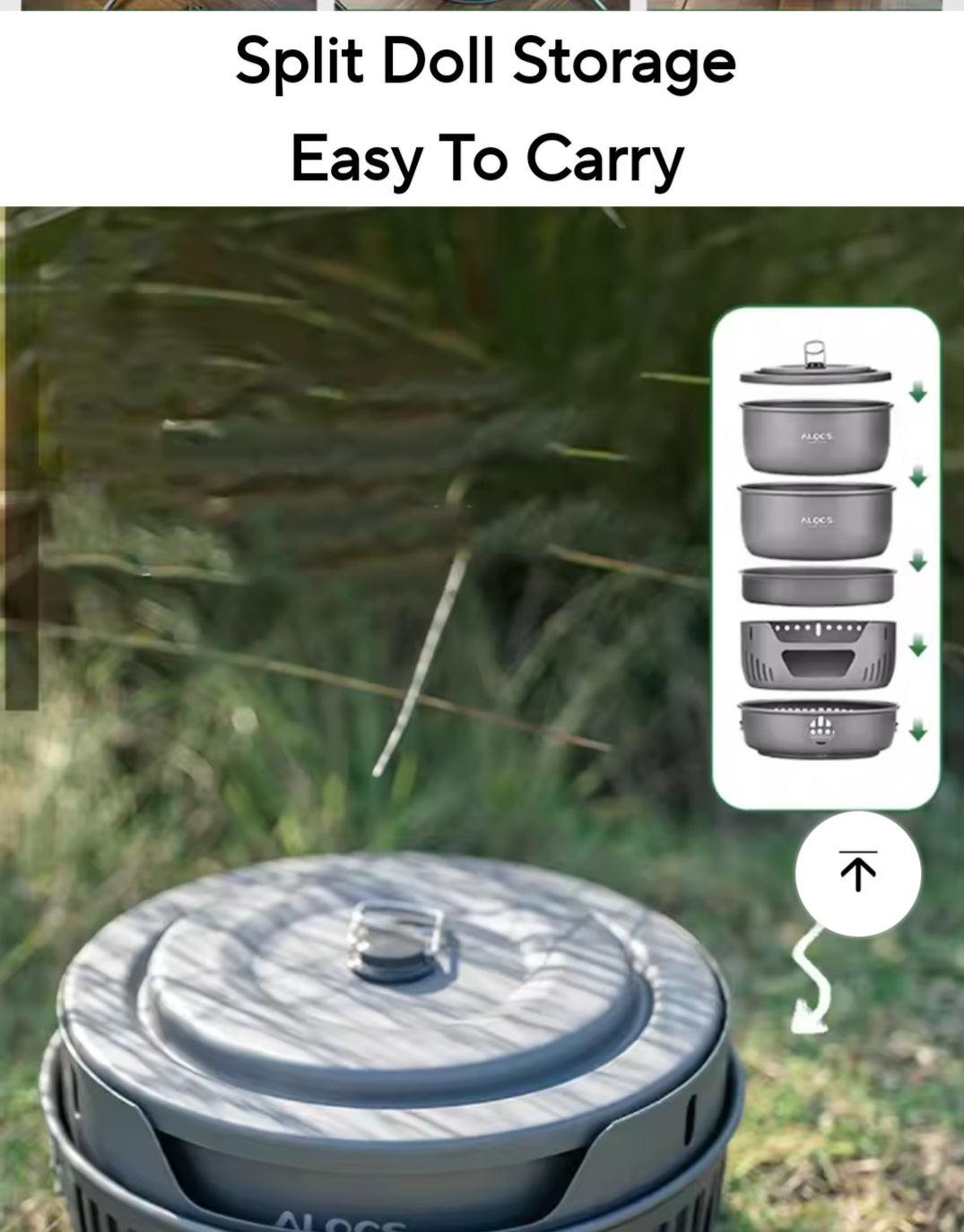 Multifuel Cook Set.                   Gas and Methylated Spirits. Alocs CW-C05