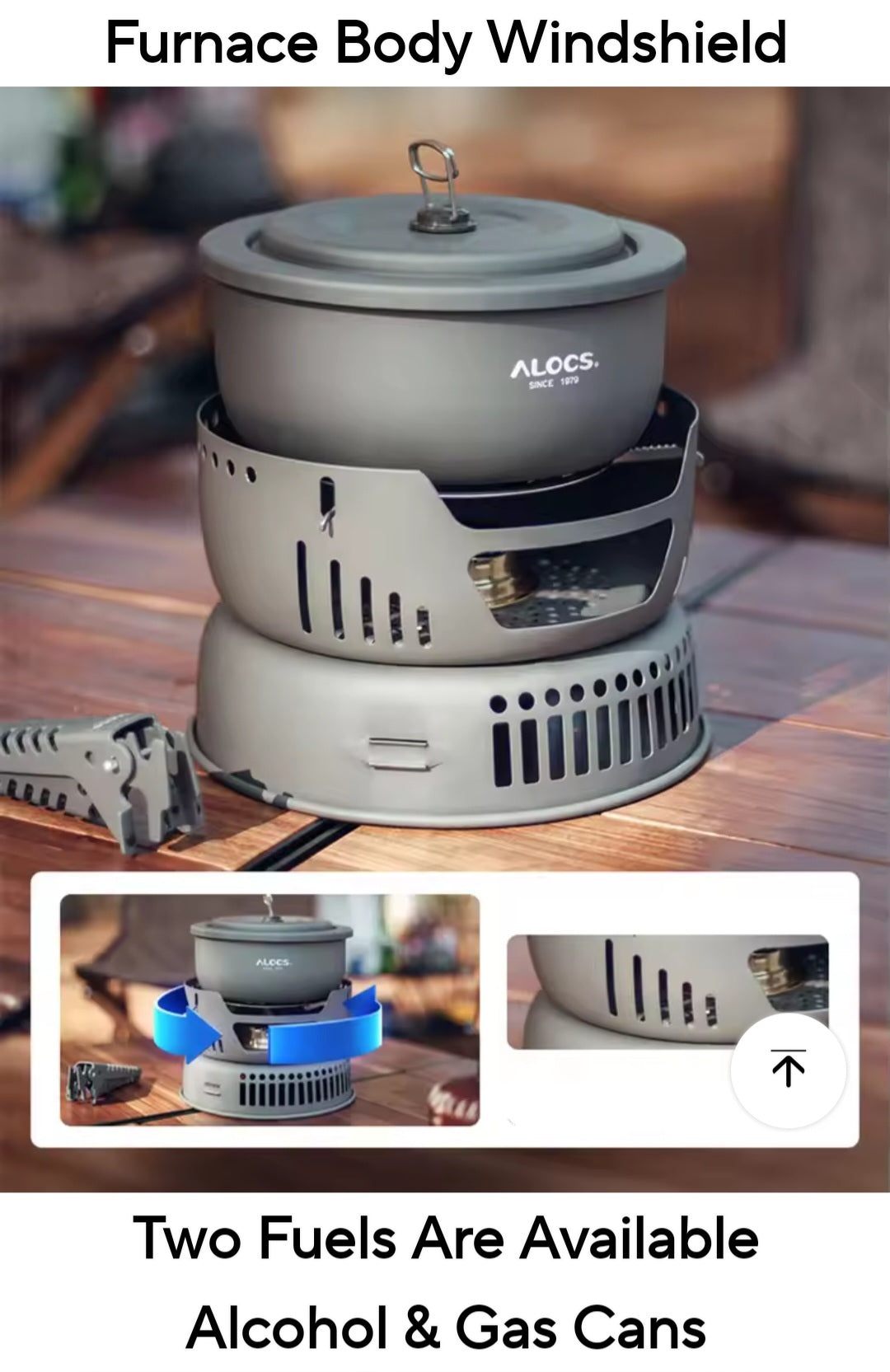 Multifuel Cook Set.                   Gas and Methylated Spirits. Alocs CW-C05