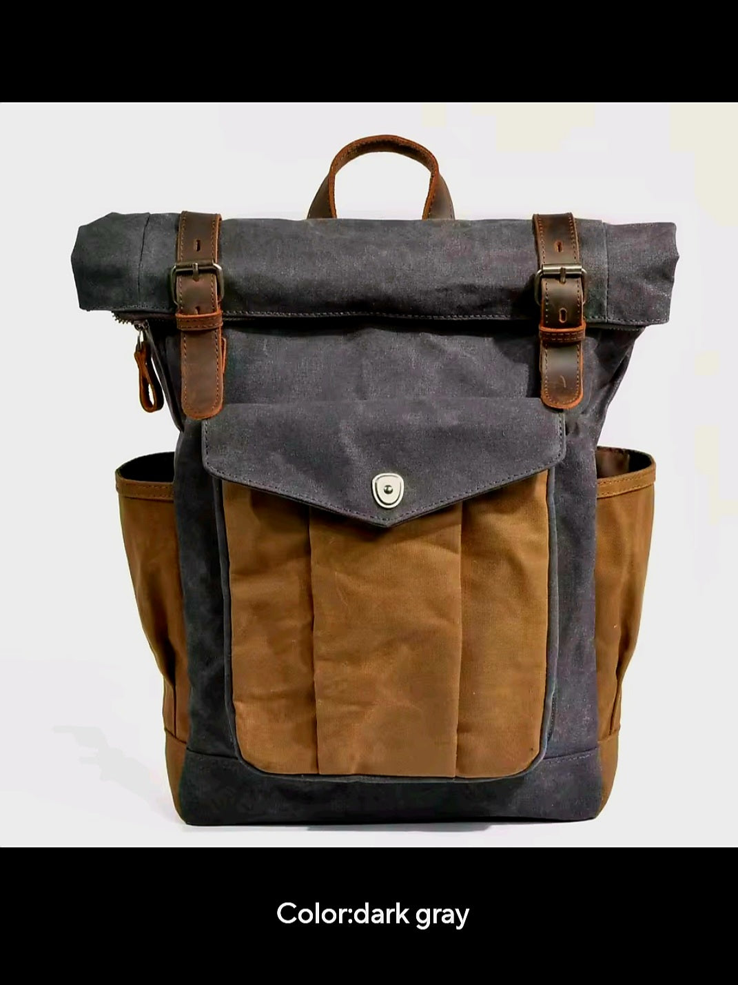 Luxury Vintage Canvas Backpack.