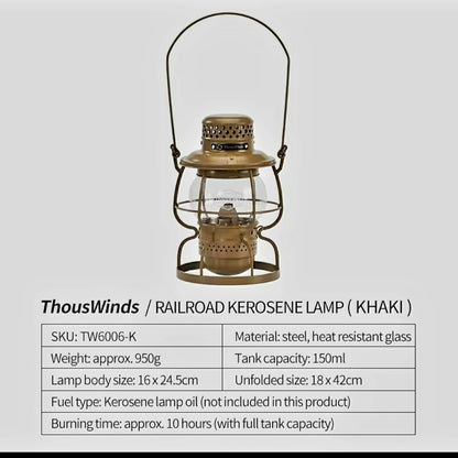 Oil Lamp. "Rail Road"