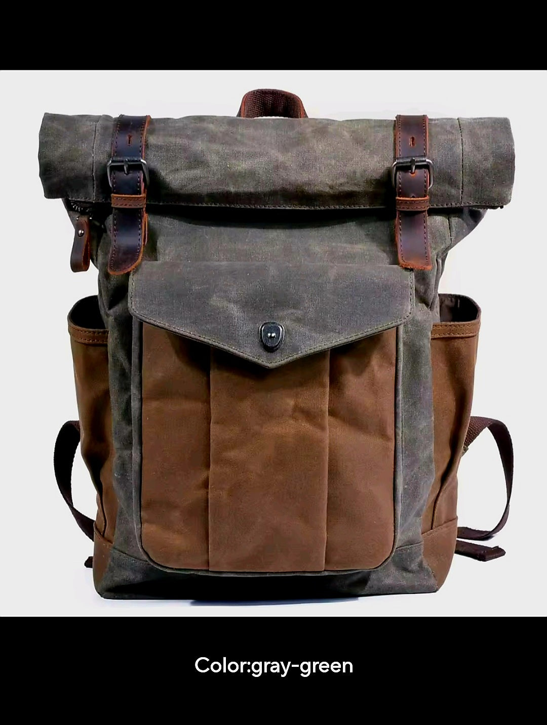 Luxury Vintage Canvas Backpack.