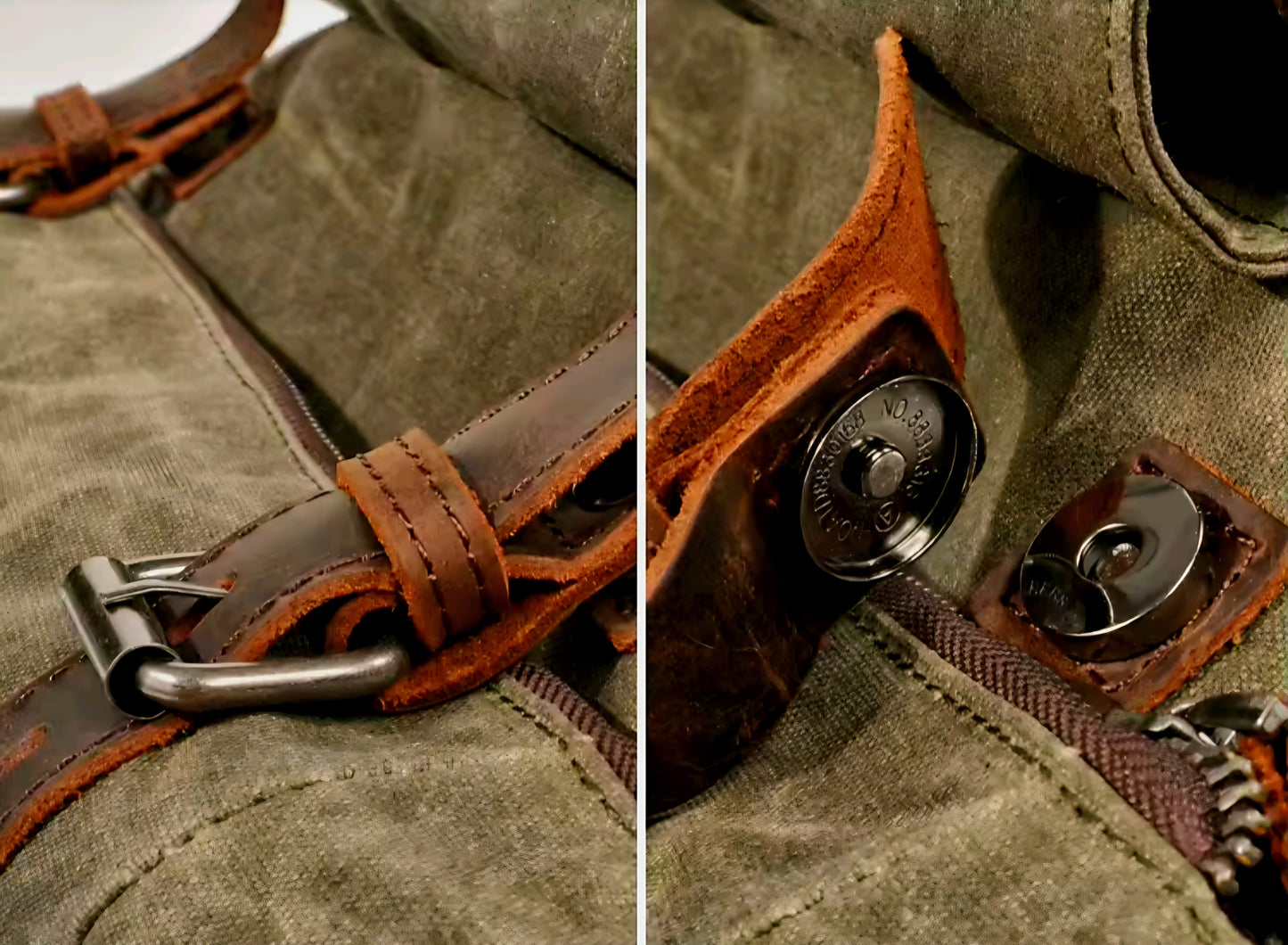Luxury Vintage Canvas Backpack.
