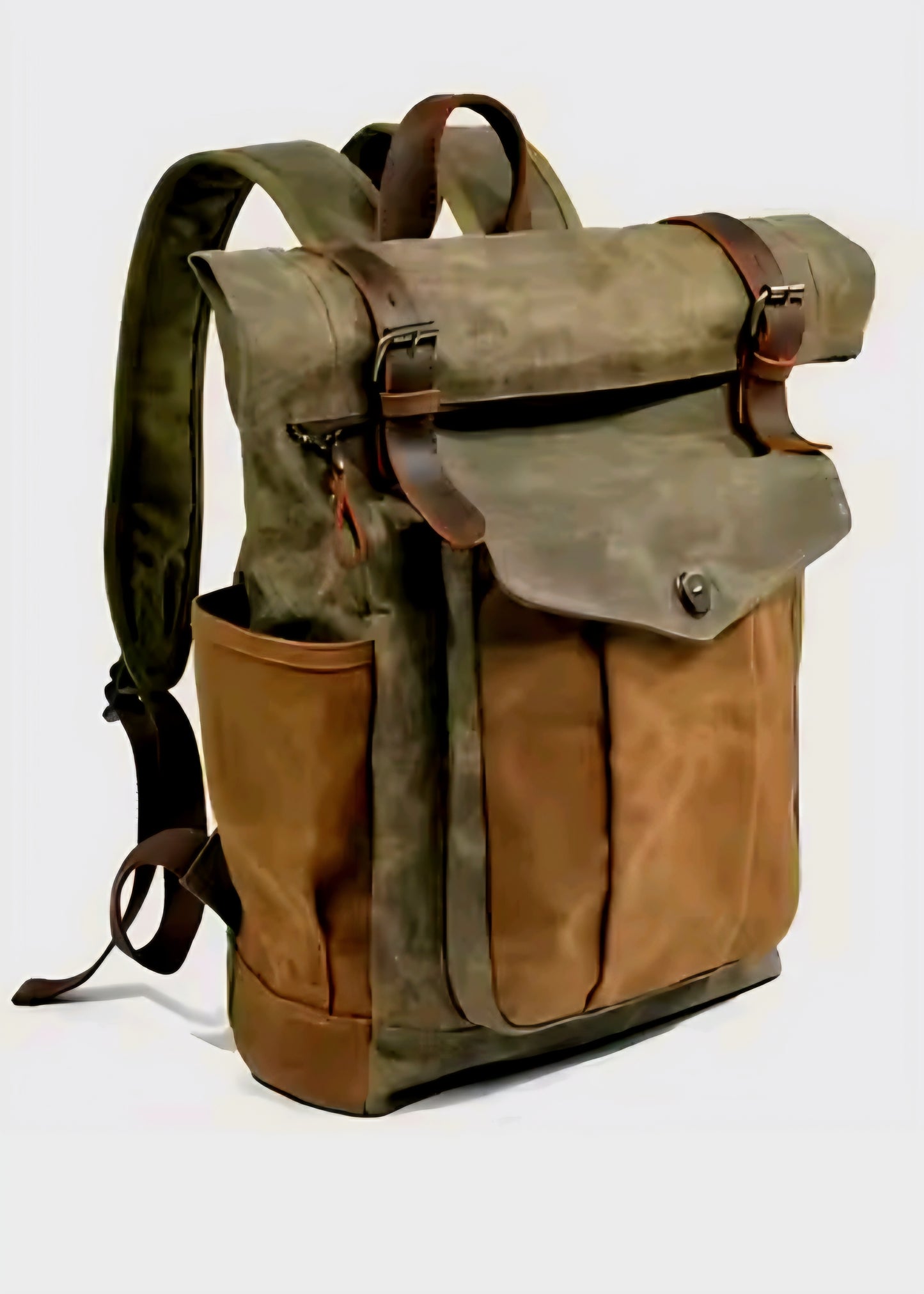 Luxury Vintage Canvas Backpack.