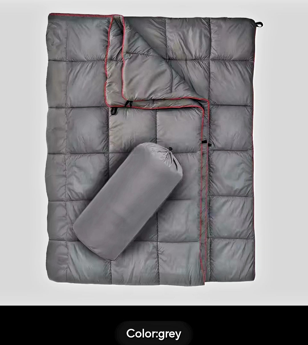 Down Camping Blanket / Travel Duvet.                    Lightweight and Warm for Ultimate Comfort.