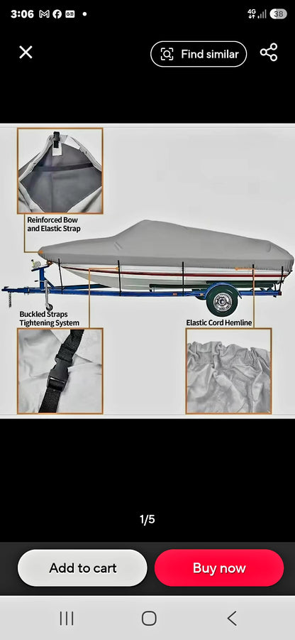Boat Covers.        Runabout.                Semi Custom.