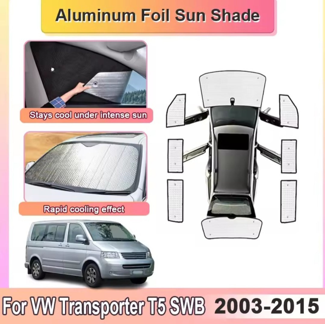 Blackout Window Covers VW Transporter T5 SWB 2003 to 2015.